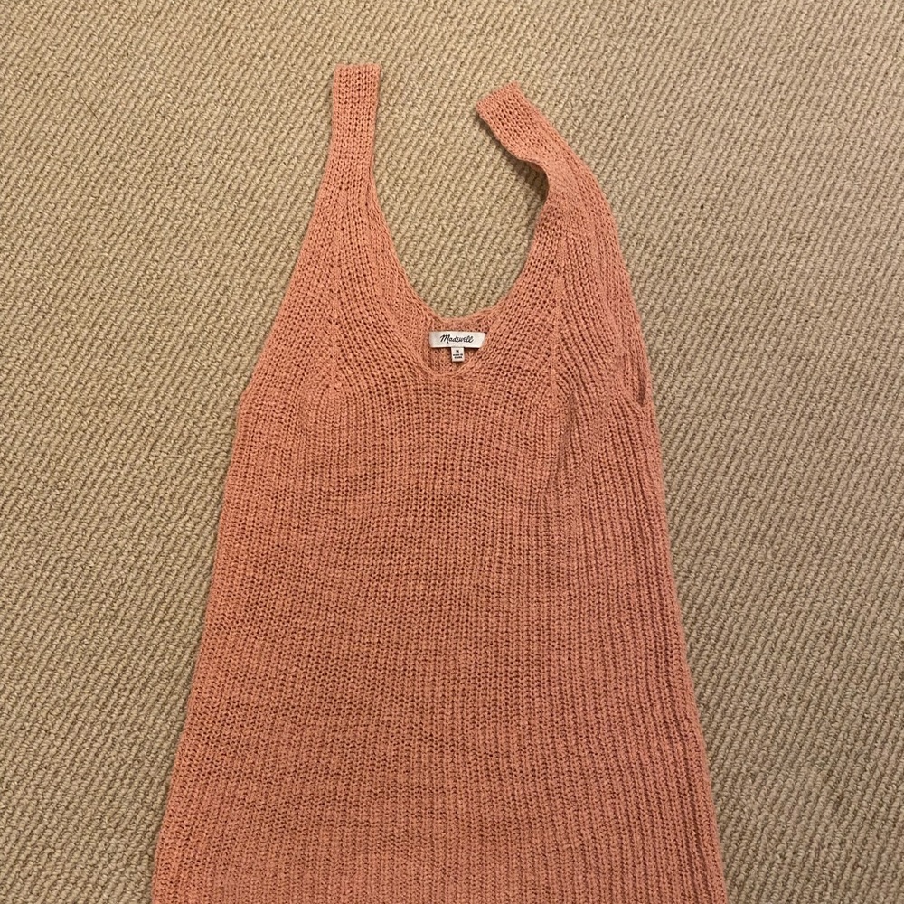 Madewell knit coral tank top